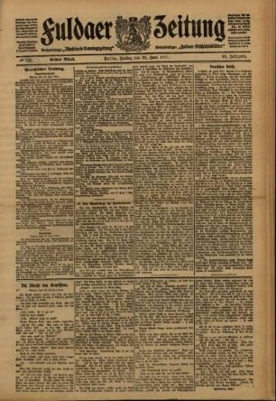 Erste Ausgabe vom Freitag, den 23. Juni 1911.