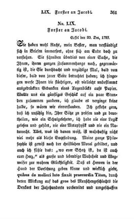 No. LIX. Forster an Jacobi