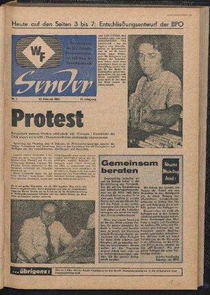 Betriebszeitung 'WF-Sender', Nr.7/1965 (23. Februar 1965)