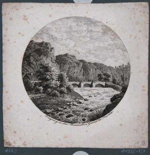 Der Plauensche Grund mit dem Forsthaus (Hegereiterhaus) und der Hegereiterbrücke nach Norden