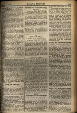 Zweite Ausgabe vom Dienstag, den 01. April 1930.