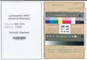 Entnazifizierung Eberhard Schmidt , geb. 14.02.1910 (Reichsbahninspektor)