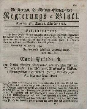 Nr. 15 : 24. Oktober 1835