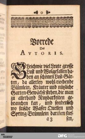 Vorrede Des Avtoris.