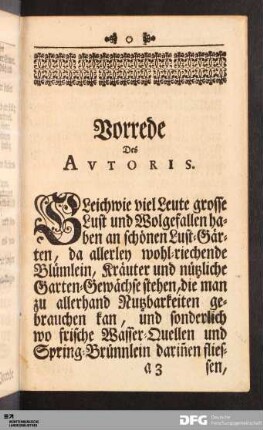 Vorrede Des Avtoris.