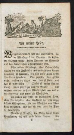 An meine Leser.