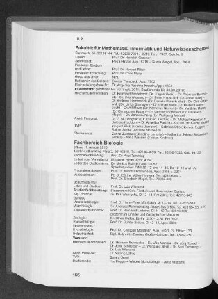 Fakultät für Mathematik, Informatik und Naturwissenschaften