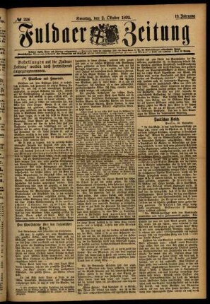 Ausgabe vom Sonntag, den 02. Oktober 1892.
