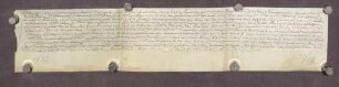 Gültbrief des Markgrafen Friedrich V. von Baden-Durlach gegen die Gemeinde Büchenbronn unter Verpfändung von Gütern zu Büchenbronn