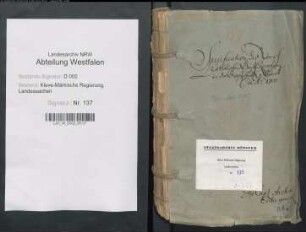 Grundbesitz und Einkünfte der katholischen Kirchen, Stifte und Klöster in der Grafschaft Mark sowie zu Soest und Lippstadt (zum Teil mit Heberegistern)