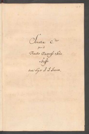 Sonaten; fl, bc; C-Dur; GraunWV Av:XVII:11