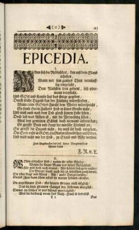 43-64, Epicedia.