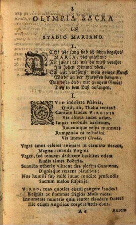 Olympia Sacra In Stadio Mariano Lvdis Apollinaribvs Celebrata, Sive Certamen Poeticum De Lavdibvs B. Mariae Virginis Svper Ode Parthenia Germanica Vulgo Ehrenpreiß dicta