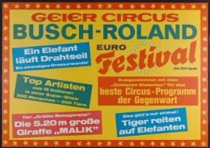 Geier Circus Busch-Roland - Euro Festival du Cirque, ohne Ortsangabe, ohne Jahr