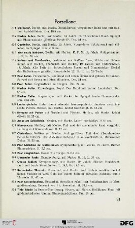 Porzellane (Nr. 314-338)