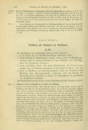 Fünfter Abschnitt. Auflösung und Nichtigkeit der Gesellschaft