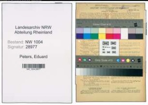 Entnazifizierung Eduard Peters , geb. 30.10.1914 (Elektriker)