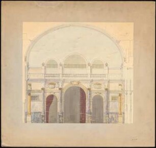 2-geschossiges Haus, Rathaus, Hannover (?): Ansicht einer Wand