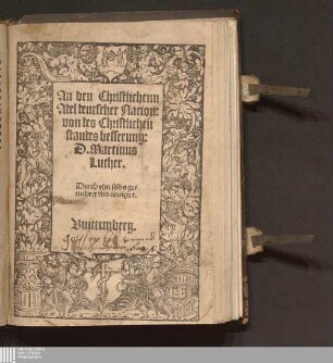 An den Christlichenn Adel deutscher Nation: von des Christlichen standes besserung