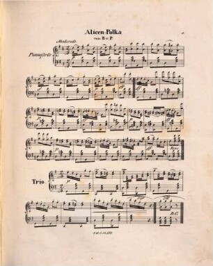 Alicen-Polka : für d. Pianoforte ; op. 7