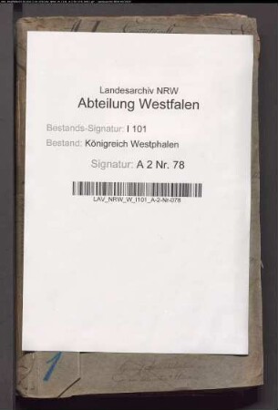 Organisation des Weserdepartements; hier:Konsumtionssteuern