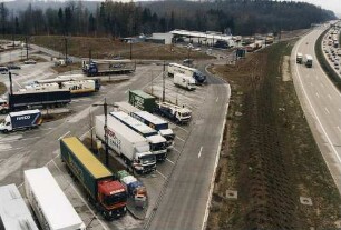 Tank- und Rastanlage Sindelfinger Wald Gesamtansicht der Verkehrsanlage