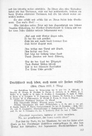 Deutschland muß leben, auch wenn wir sterben müssen
