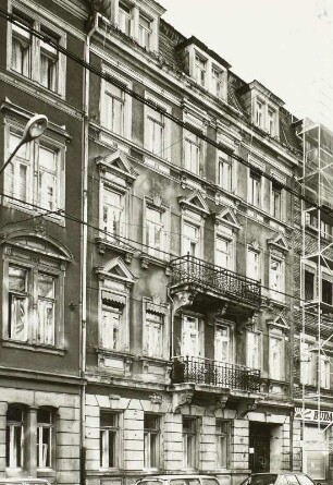 Dresden-Neustadt, Görlitzer Straße 49. Wohnhaus (um 1890). Straßenansicht
