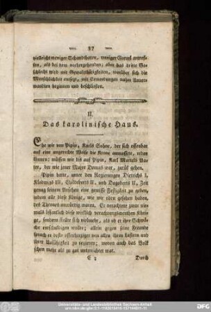 II. Das karolinische Haus.