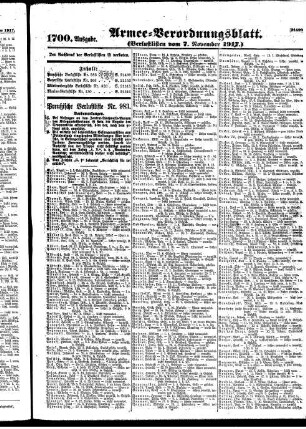 1700. Ausgabe. Mittwoch, 7. November 1917