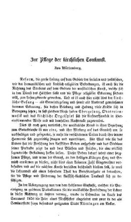 Zur Pflege der kirchlichen Tonkunst