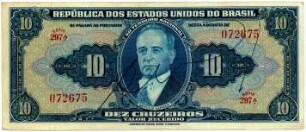 Geldschein, 10 Cruzeiros, 1943