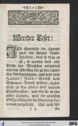Werther Leser!