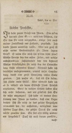 XLII. Paris, den 16. Dec. 1757