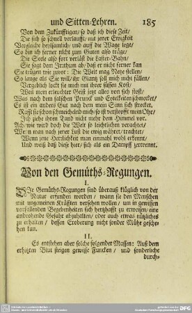 Von den Gemüths-Regungen