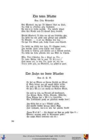 Der Suhn vo deere Mueder (Gedicht)