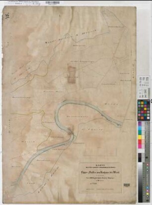 Lippe: Karte der Ufer und des Inundations-Gebietes des Lippe-Flusses von Neuhaus bis Wesel in III Sectionen. Section III: Regierungs-Bezirk Münster in 22 Blättern (14. Blatt)