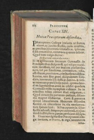 Caput XIV. Mutua Praeceptorum discordia.
