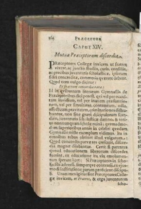 Caput XIV. Mutua Praeceptorum discordia.
