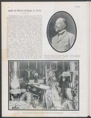 Sepelio del Ministro de España, Sr. Larios