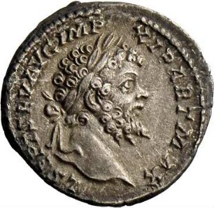 Denar des Septimius Severus mit Darstellung der Aequitas