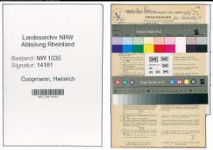 Entnazifizierung Heinrich Coopmann , geb. 27.03.1897 (Versandmeister)