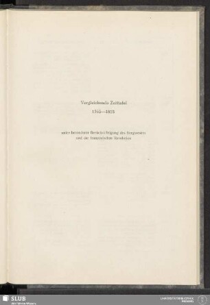 Vergleichende Zeittafel 1765-1815