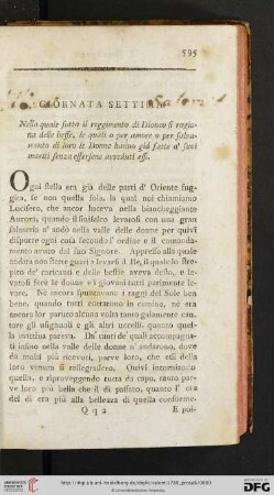 Giornata settima