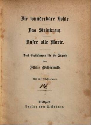 Ottilie Wildermuths Jugendschriften, 14