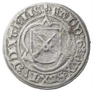 Fundmünze, 1/2 Groschen (Schwertgroschen), 1486 - 1500