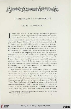 4. Pér. 7.1912: Julien Lemordant : peintres-graveurs contemporains