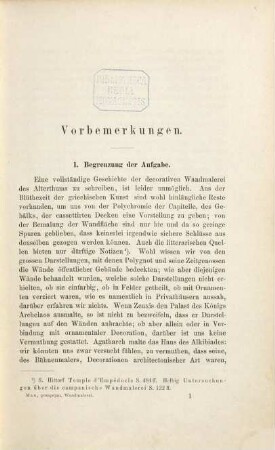 Geschichte der decorativen Wandmalerei in Pompeji, [1]. [Text]