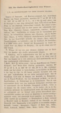 III. De onderhoorigheden van Timor