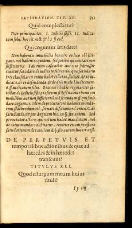 De Perpetuis Et temporalibus actionibus & quae ad haeredes & in haeredes transeunt? Titulus XII.